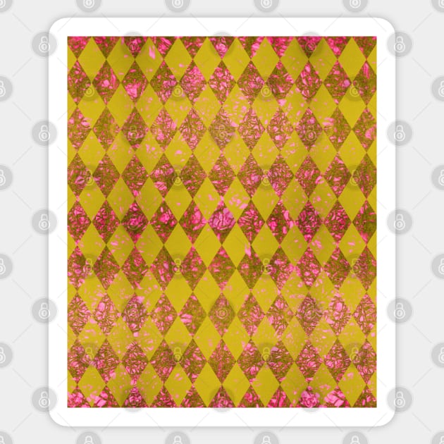 Pink and Gold Harley Pattern Sticker by starcitysirens